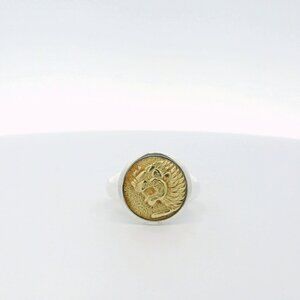 David Yurman 925/18k Petrvs Lion Ring - Size 7